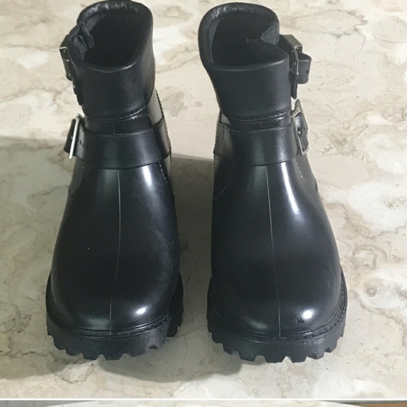 Dav Chunky Ankle High Luxury Rain Boots - Picture 4 of 4